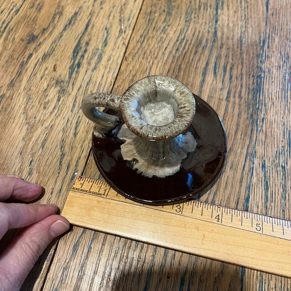🤎EVANGELINE – Vintage Ceramic Candle Holder Brown & Cream – Canada 186 - Picture 8 of 9